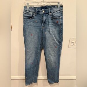 Embroidered Floral Blue Jeans from Gap